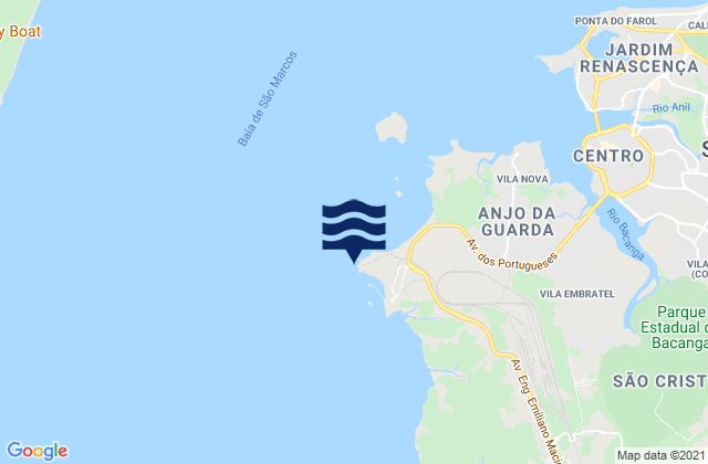 Carte des horaires des marées pour Ponta da Madeira, Brazil