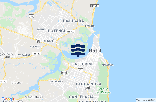 Carte des horaires des marées pour Ponta do Cabeco, Brazil