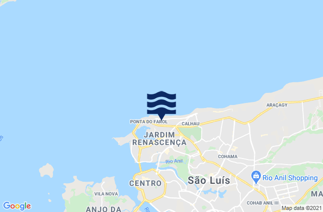 Carte des horaires des marées pour Ponta do Farol, Brazil