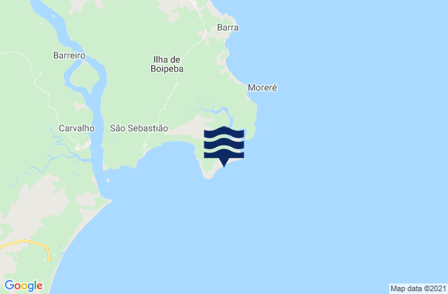 Carte des horaires des marées pour Ponta dos Castelhanos, Brazil