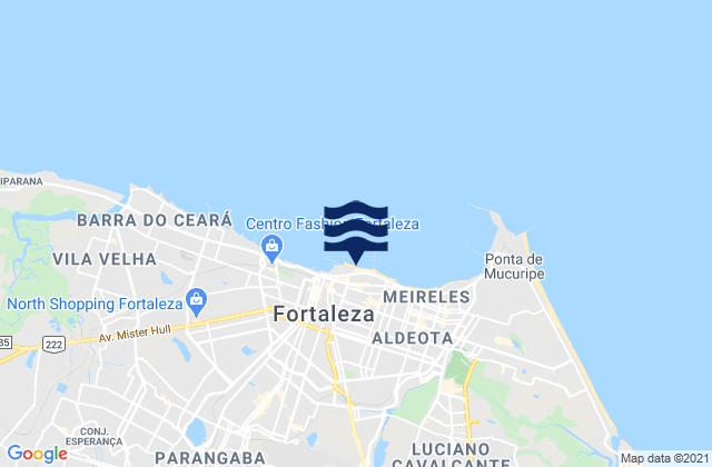 Carte des horaires des marées pour Ponte Metalica, Brazil