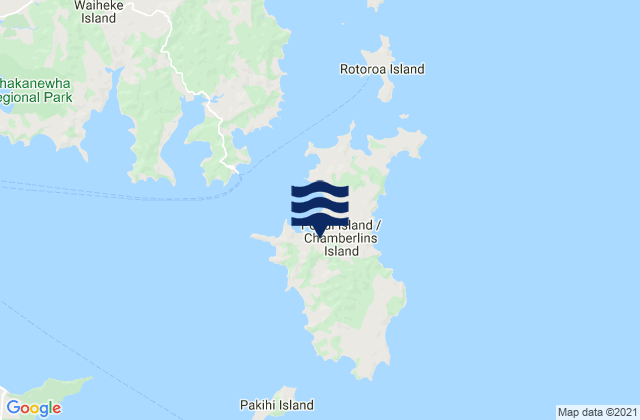 Carte des horaires des marées pour Ponui Island, New Zealand