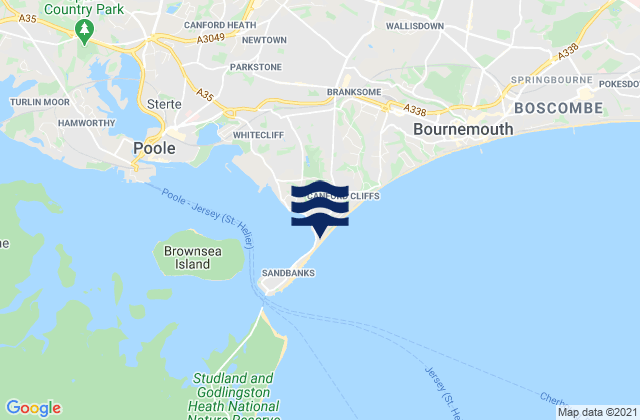 Carte des horaires des marées pour Poole Head, United Kingdom