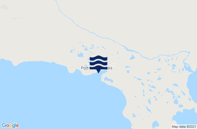 Carte des horaires des marées pour Port-aux-Français, French Southern Territories
