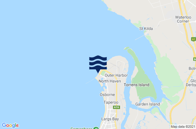 Carte des horaires des marées pour Port Adelaide (Outer Harbor), Australia