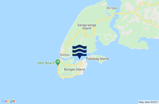 Carte des horaires des marées pour Port Bongao Tawitawi Island, Philippines