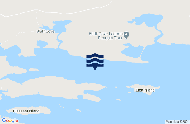 Carte des horaires des marées pour Port Fitzroy, Falkland Islands