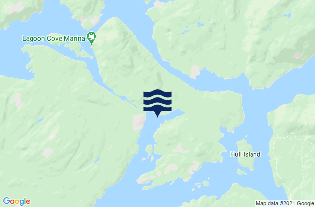 Carte des horaires des marées pour Port Harvey, Canada