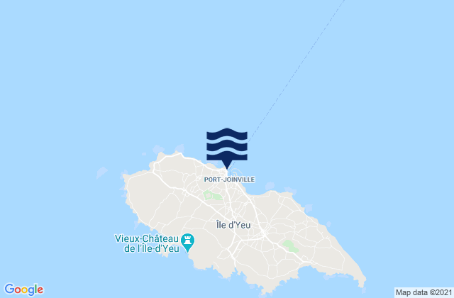 Carte des horaires des marées pour Port Joinville, France