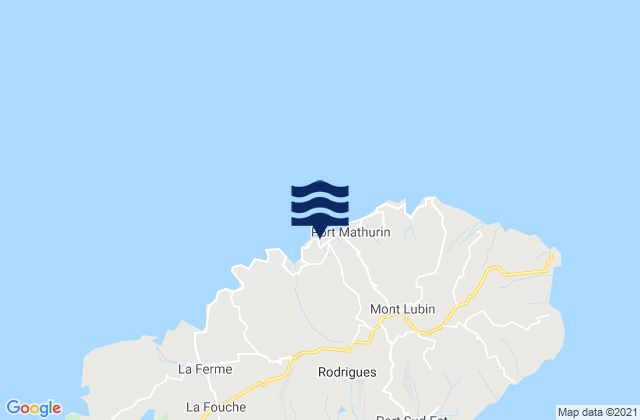 Carte des horaires des marées pour Port Mathurin, Mauritius