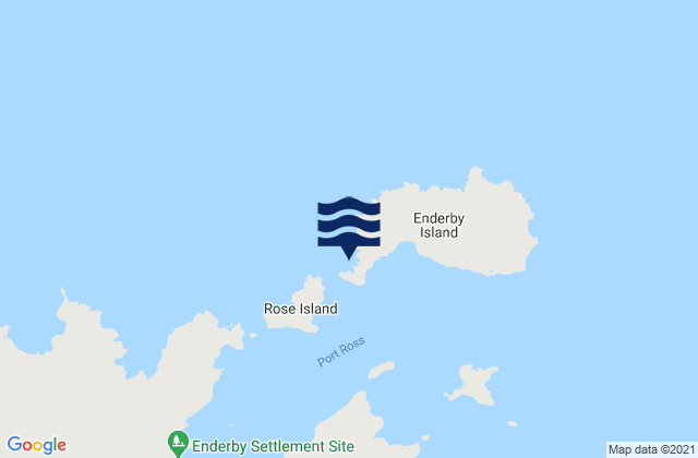 Carte des horaires des marées pour Port Ross, New Zealand