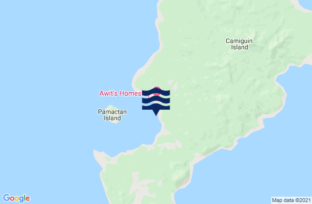 Carte des horaires des marées pour Port San Pio Quinto (Camiguin Island), Philippines