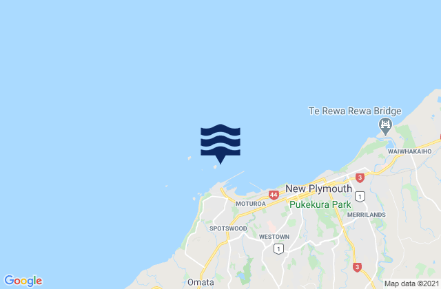Carte des horaires des marées pour Port Taranaki, New Zealand
