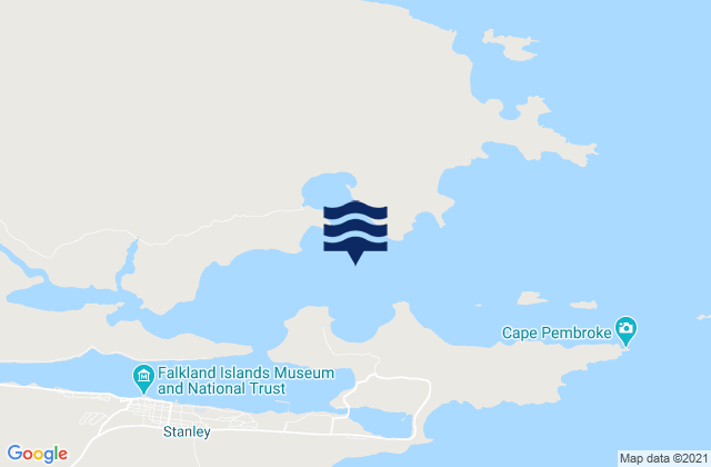 Carte des horaires des marées pour Port William, Falkland Islands