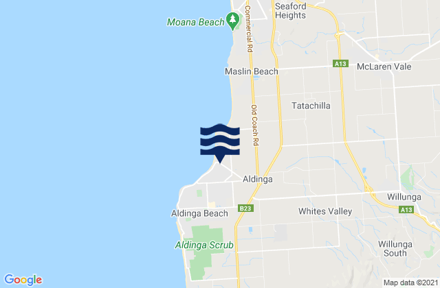 Carte des horaires des marées pour Port Willunga, Australia