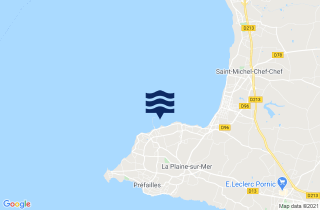 Carte des horaires des marées pour Port de la Gravette, France