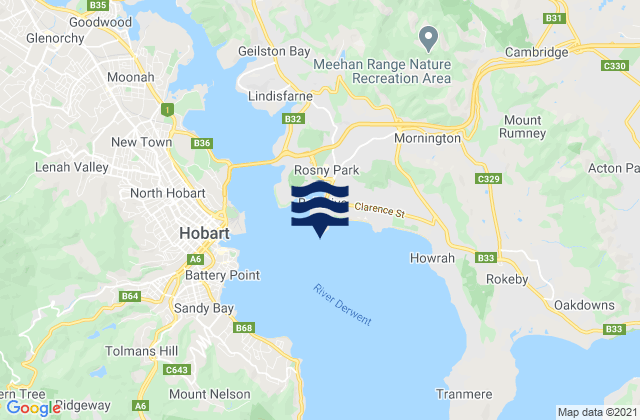 Carte des horaires des marées pour Port of Hobart, Australia