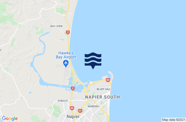 Carte des horaires des marées pour Port of Napier, New Zealand