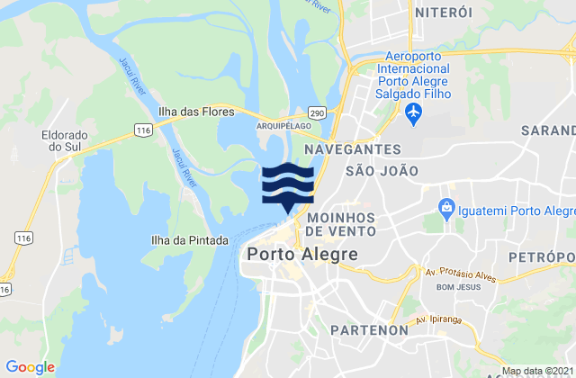 Carte des horaires des marées pour Porta do Sol, Brazil