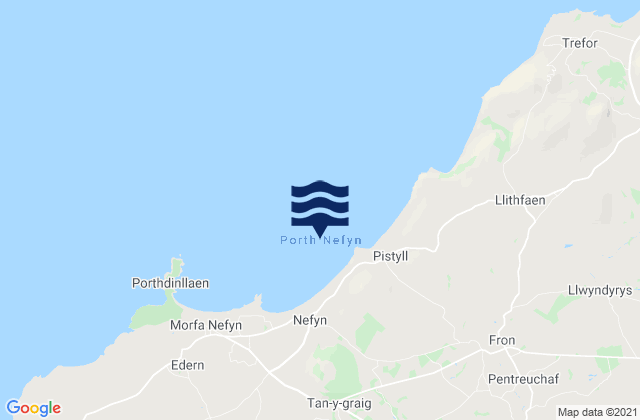 Carte des horaires des marées pour Porth Nefyn, United Kingdom