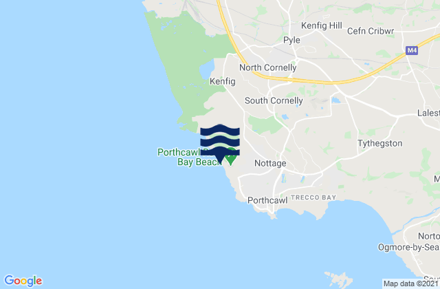 Carte des horaires des marées pour Porthcawl Point, United Kingdom