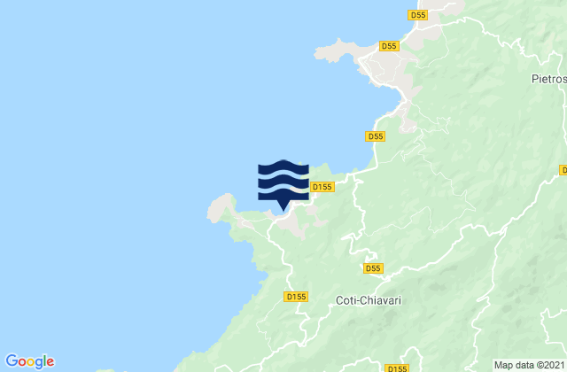 Carte des horaires des marées pour Portigliolo, France