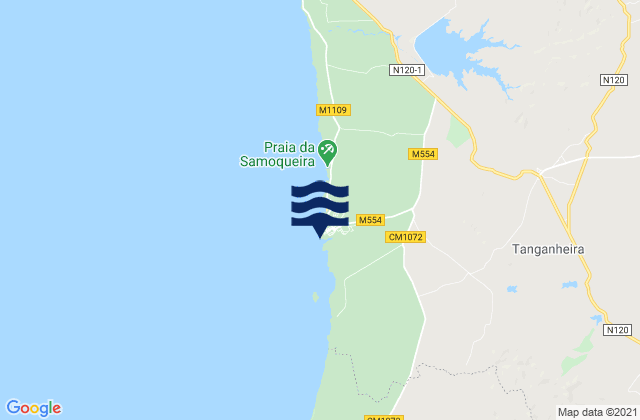 Carte des horaires des marées pour Porto Covo, Portugal