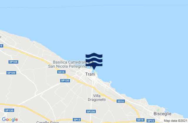 Carte des horaires des marées pour Porto Trani, Italy