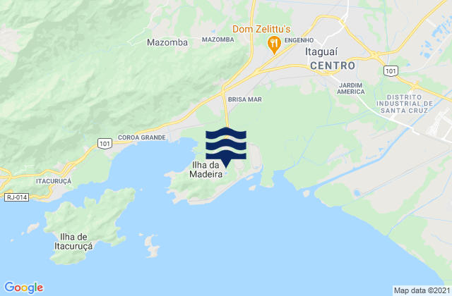 Carte des horaires des marées pour Porto de Itaguaí, Brazil