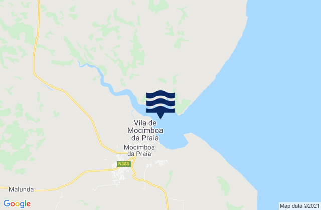 Carte des horaires des marées pour Porto de Mocimboa, Mozambique