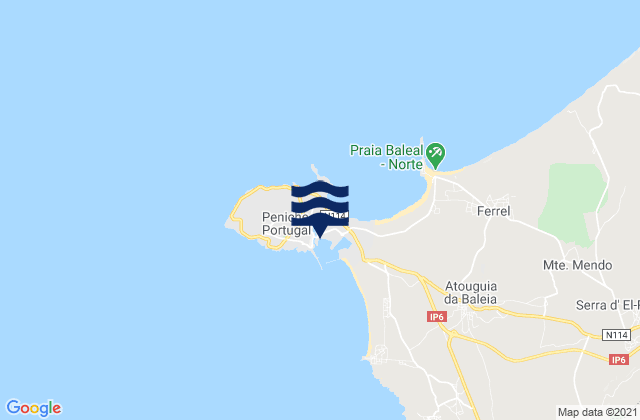 Carte des horaires des marées pour Porto de Pesca, Portugal