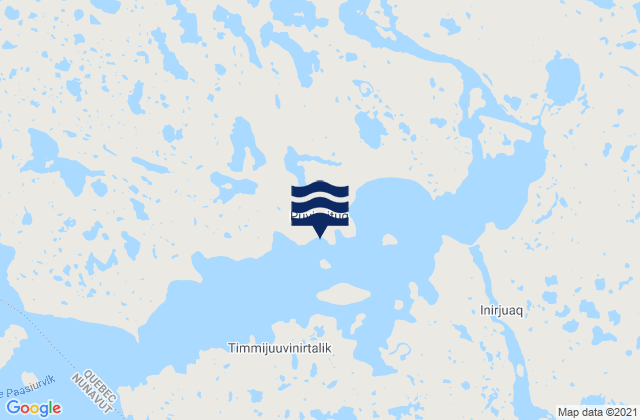 Carte des horaires des marées pour Povungnituk, Canada