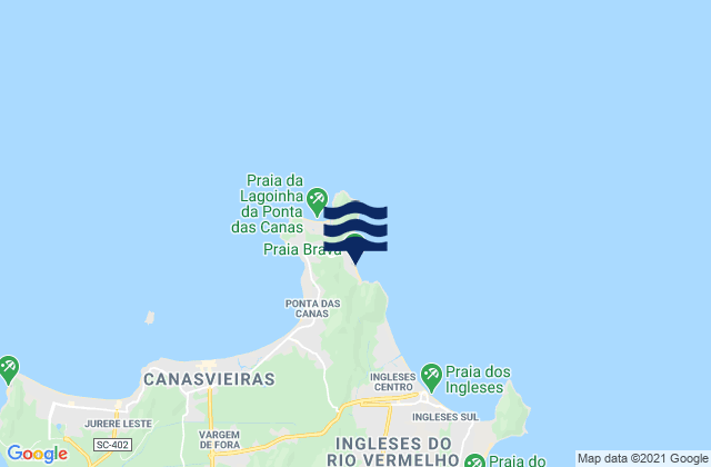 Carte des horaires des marées pour Praia Brava, Brazil