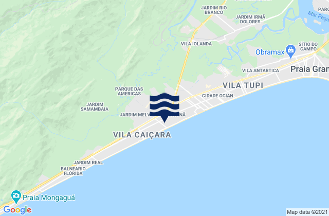Carte des horaires des marées pour Praia Grande, Brazil