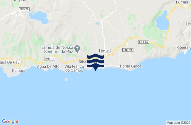 Carte des horaires des marées pour Praia Ribeira das Tainhas, Portugal