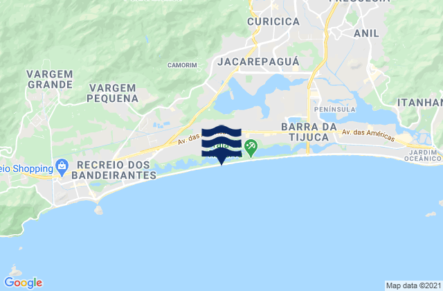 Carte des horaires des marées pour Praia da Barra da Tijuca, Brazil