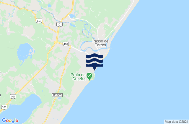 Carte des horaires des marées pour Praia da Cal, Brazil