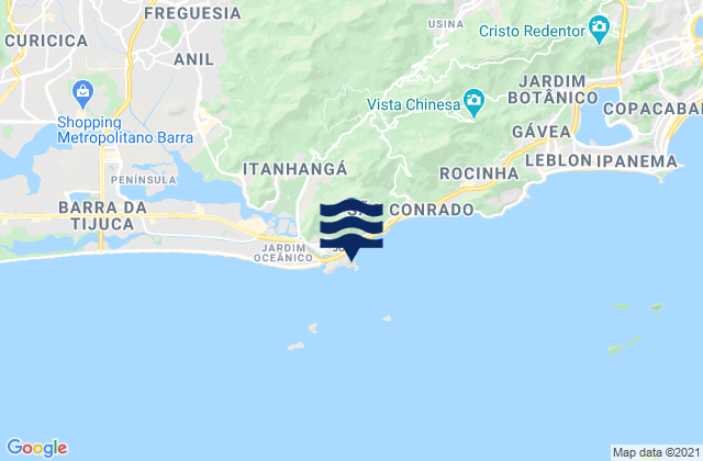 Carte des horaires des marées pour Praia da Joatinga, Brazil