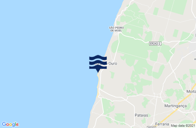 Carte des horaires des marées pour Praia da Polvoeira, Portugal
