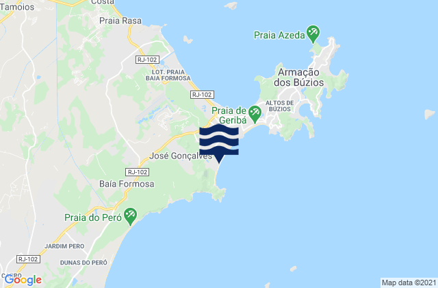 Carte des horaires des marées pour Praia de Tucuns, Brazil