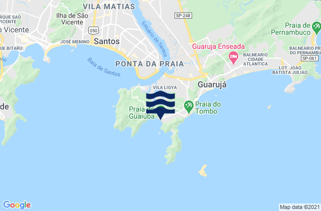 Carte des horaires des marées pour Praia do Guaiuba, Brazil
