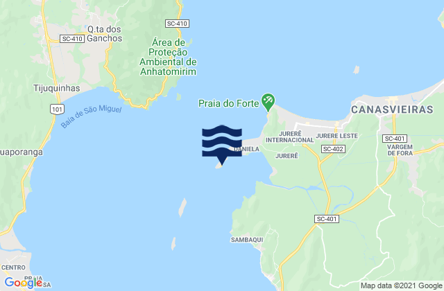 Carte des horaires des marées pour Praia do Pontal, Brazil