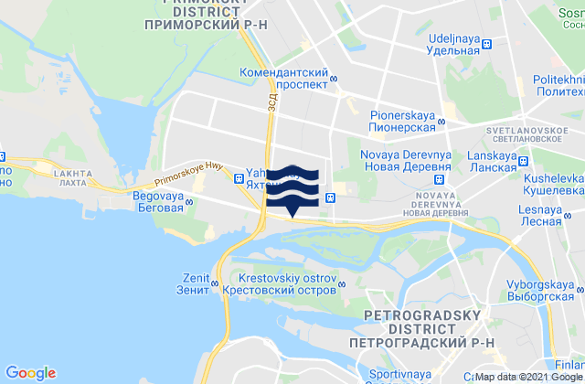 Carte des horaires des marées pour Primorskiy Rayon, Russia