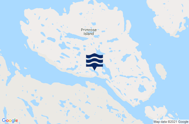 Carte des horaires des marées pour Primrose Island, Canada