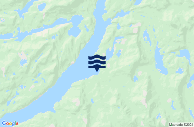 Carte des horaires des marées pour Princess Royal Islands, NWT, Canada