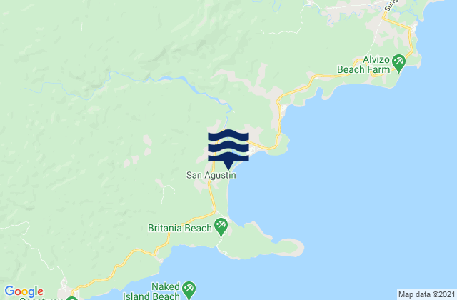 Carte des horaires des marées pour Province of Surigao del Sur, Philippines