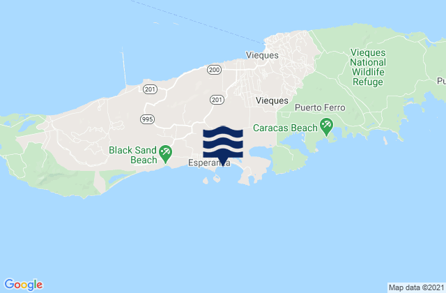 Carte des horaires des marées pour Puerto Real Barrio, Puerto Rico