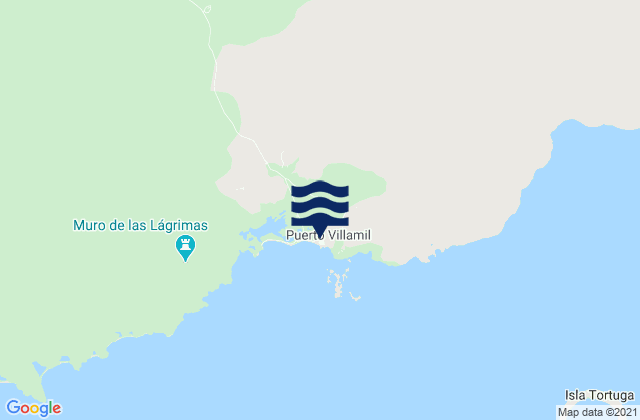Carte des horaires des marées pour Puerto Villamil, Ecuador