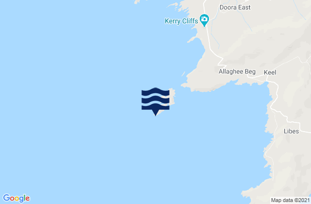 Carte des horaires des marées pour Puffin Island, Ireland