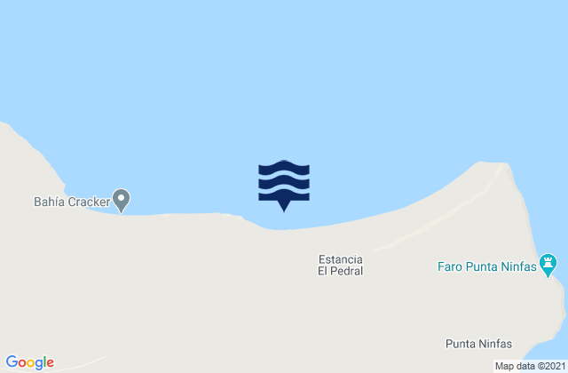 Carte des horaires des marées pour Punta Ninfas (Fondeadero), Argentina